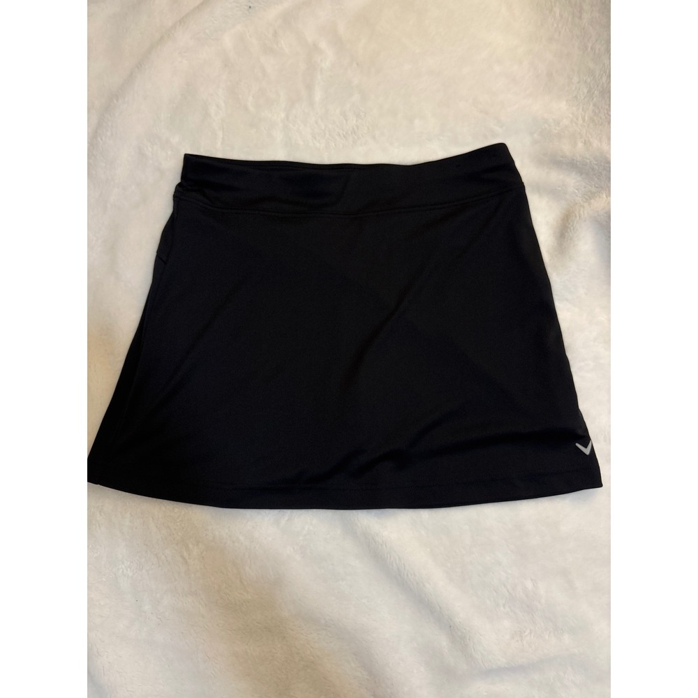 Callaway Opti-Dri Golf Skort Womens Medium Black Pleated Athletic Skirt